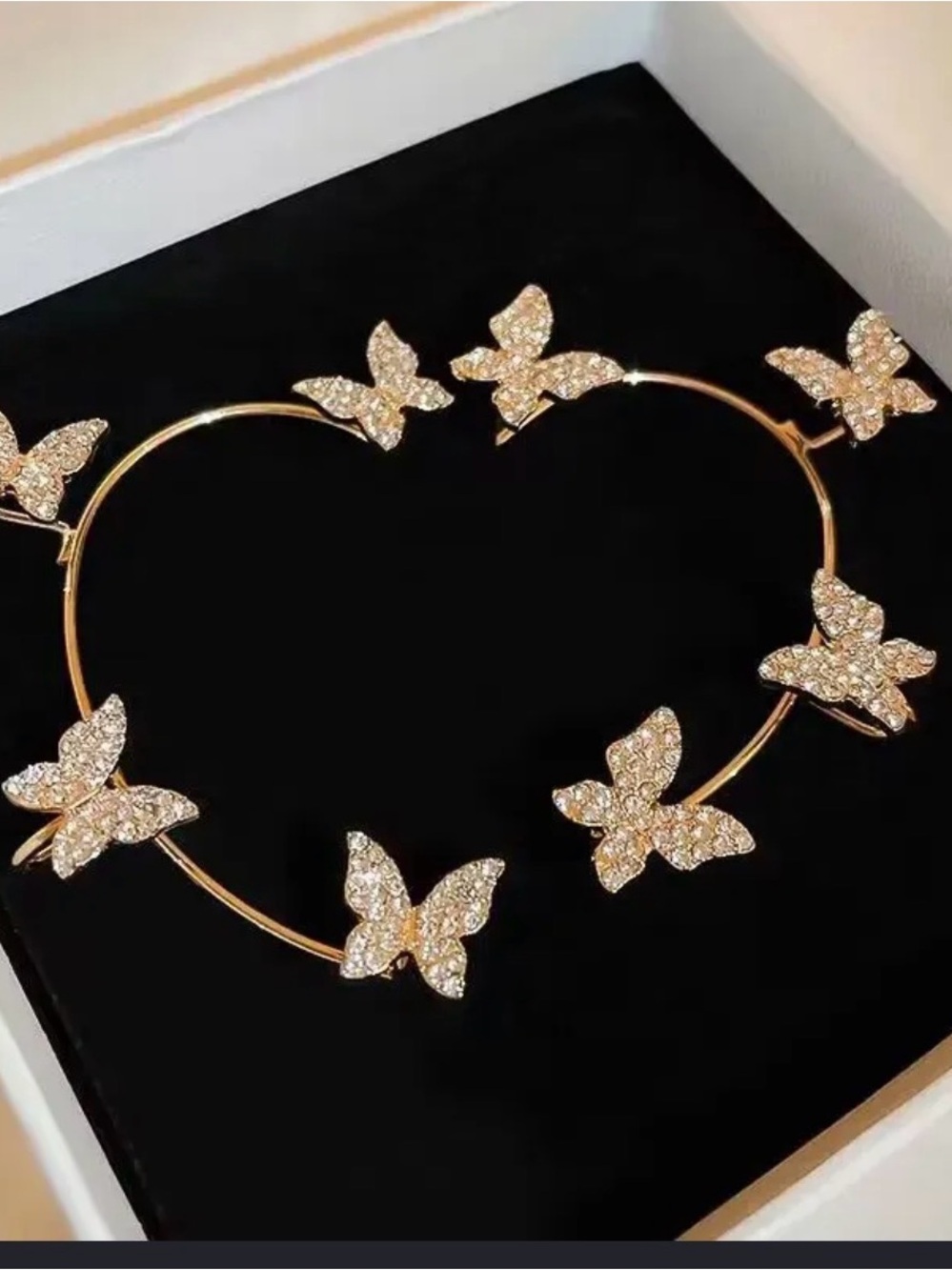 Gold Butterfly Statement Earrings - Women Accessories